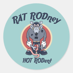 Rat Rodney Ronde Sticker