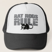 Rat Rods Rule Retro Classic Car Trucker Hat Trucker Pet (Voorkant)