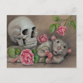 Rat Roos Tekening Briefkaart (Voorkant)