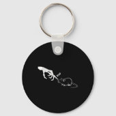 Rat Scary Skeleton Hand Boop Spooky Halloween Sleutelhanger (Voorkant)