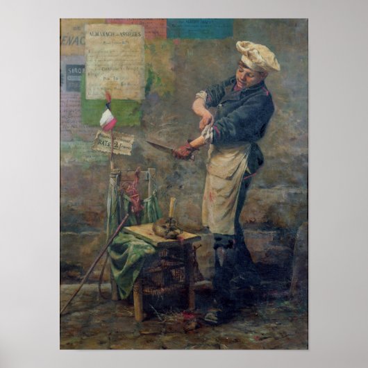 Rat Seller tijdens de Siege of Paris, 1870 Poster (Voorkant)