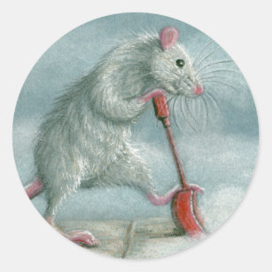Rat shovelingstickers ronde sticker