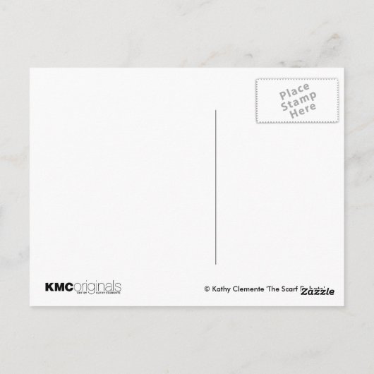 Rat Snowman in sjaal Briefkaart (Achterkant)