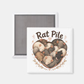 Rat stapel magneet (Voorkant / Achterkant)