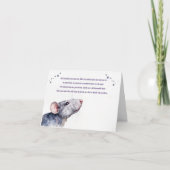Rat Sympathy Condolences Heaven Loss of Pet Rat  Kaart (Voorkant)