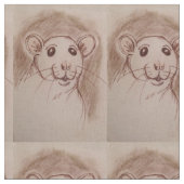 Rat-tastic Rat Cartoon Fabric Stof (Close Up)