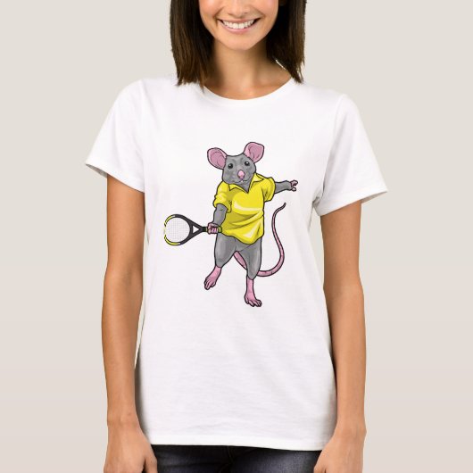 Rat Tennis racket T-shirt (Voorkant)