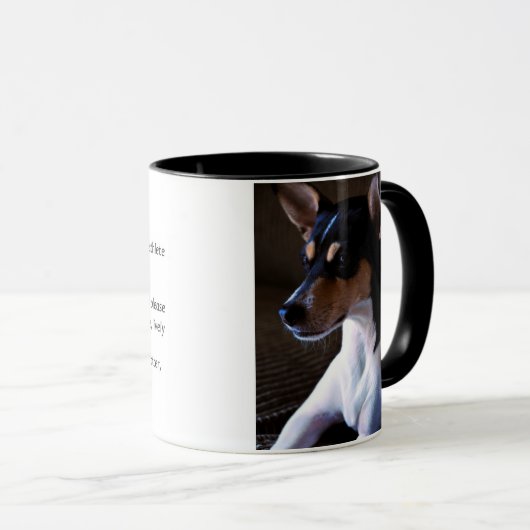 Rat Terrier 2 Hondenras Mok (Voorkant rechts)