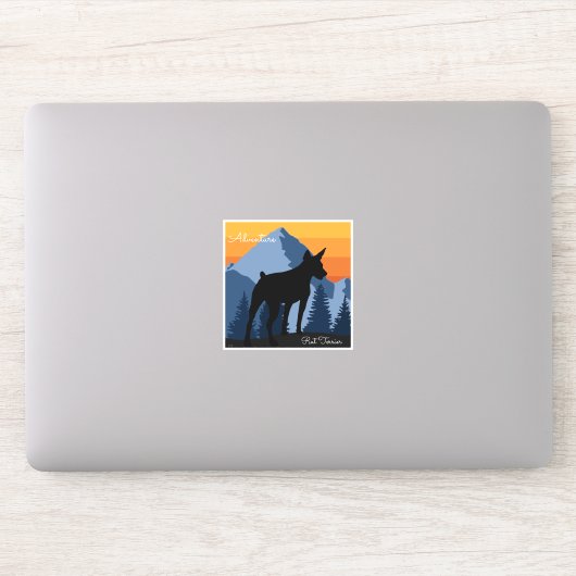 Rat terrier avontuur sticker (Computer)