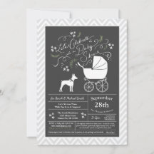Rat Terrier Baby shower genderneutraal