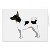 Rat Terrier Basic Breed Silhouette Design (Voorkant Horizontaal)