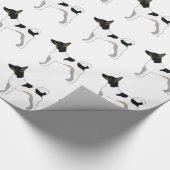 Rat Terrier Basic Breed Silhouette Design Cadeaupapier (Hoek)