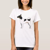 Rat Terrier Basic Breed Silhouette Design T-shirt (Voorkant)