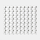 Rat Terrier Basic Breed Silhouette Illustratie Fleece Deken (Voorkant (Horizontaal))