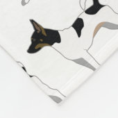 Rat Terrier Basic Breed Silhouette Illustratie Fleece Deken (Hoek)