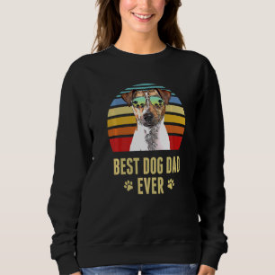 Rat Terrier Best Dog Dad Ever Retro Sunset Trui