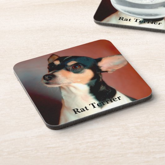 Rat Terrier Bier Onderzetter (Linkerzijde)
