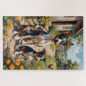 Rat Terrier Boerderij Tuin Kunst Legpuzzel (Horizontaal)