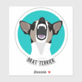 Rat terrier brat terrier sticker (Vel)