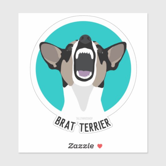 Rat terrier brat terrier sticker (Vel)