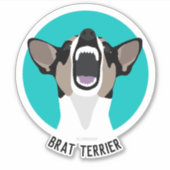 Rat terrier brat terrier sticker (Voorkant)