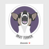 Rat terrier brat terrier sticker (Vel)