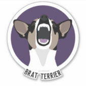 Rat terrier brat terrier sticker (Voorkant)