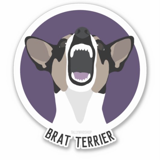 Rat terrier brat terrier sticker (Voorkant)