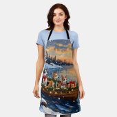 Rat Terrier Christmas Boat Holiday Schort (Gedragen)