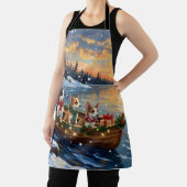 Rat Terrier Christmas Boat Holiday Schort (Insitu)