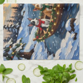 Rat Terrier Christmas Boat Holiday Theedoek (Gevouwen)