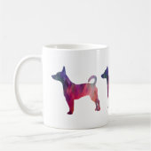Rat Terrier Colorful Geometric Pattern Silhouette Koffiemok (Links)