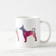 Rat Terrier Colorful Geometric Pattern Silhouette