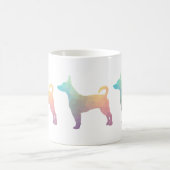 Rat Terrier Colorful Geometric Pattern Silhouette Koffiemok (Center)