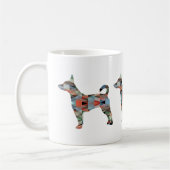 Rat Terrier Colorful Geometric Pattern Silhouette Koffiemok (Links)