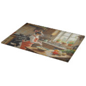 Rat Terrier Cooking in Kitchen Snijplank (Hoek)