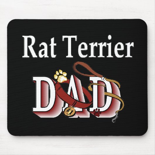 Rat Terrier Dad Gifts Muismat (Voorkant)