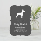 Rat Terrier Dog Baby shower Geslacht Neutraal Kaart (Staand voorkant)