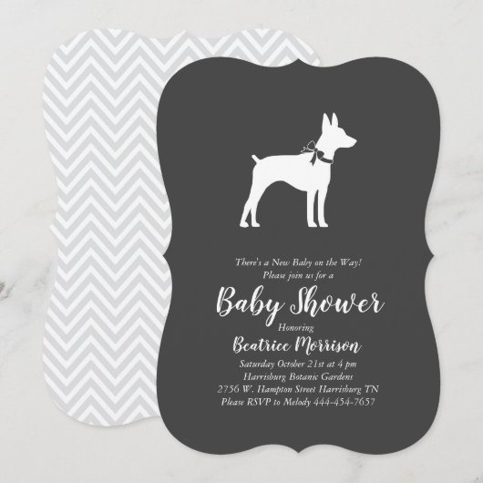 Rat Terrier Dog Baby shower Geslacht Neutraal Kaart (Voorkant / Achterkant)