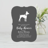 Rat Terrier Dog Baby shower Geslacht Neutraal Kaart (Staand voorkant)
