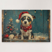 Rat Terrier Dog Christmas  Beach Legpuzzel (Horizontaal)