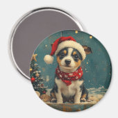 Rat Terrier Dog Christmas  Beach Magneet (Voorkant / Achterkant)