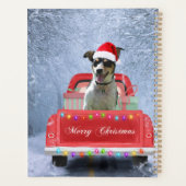 Rat Terrier Dog in Snow, die met Kerstmis rondloop Planner (Achterkant)