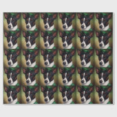 Rat Terrier Dog in St. Patrick's Day Dress Cadeaupapier (Vlak)