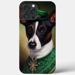 Rat Terrier Dog in St. Patrick's Day Dress Case-Mate iPhone Case