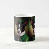 Rat Terrier Dog in St. Patrick's Day Dress Koffiemok (Center)