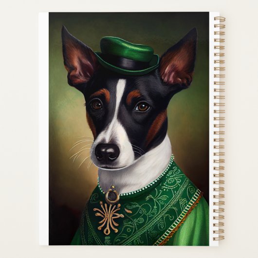 Rat Terrier Dog in St. Patrick's Day Dress Planner (Achterkant)
