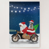 Rat Terrier Dog kerstkerstkerstman Legpuzzel (Verticaal)