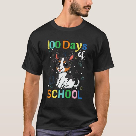 Rat Terrier Dog Lovers Teacher Student 100th Day o T-shirt (Voorkant)