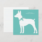 Rat Terrier Dog Puppy Bedankkaart (Voorkant / Achterkant)